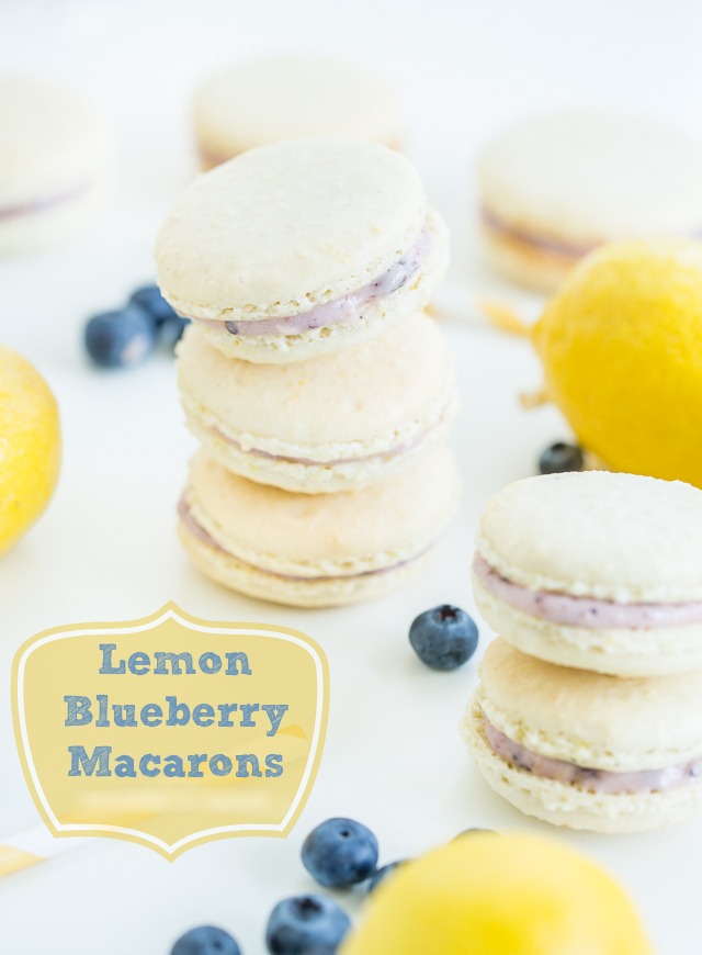 Lemon Blueberry Macarons | chocolateandcarrots.com Lemon Blueberry Macarons